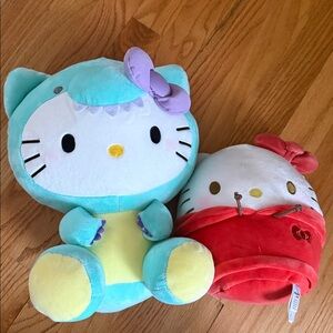 Sanrio Hello Kitty Dinosaur and Squishmallows Plush Set of Two
